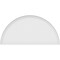 Ekena Millwork Half Round Smooth Architectural Grade PVC Pediment, 50"W x 25"H x 2"P PEDPS050X250HRO00 - alternate 2